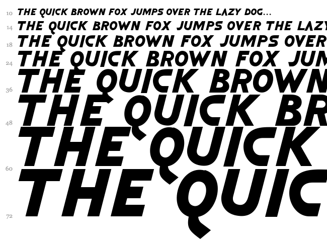 Quick Argani font waterfall